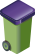 Dry Recycling Bin - Green with Purple Lid